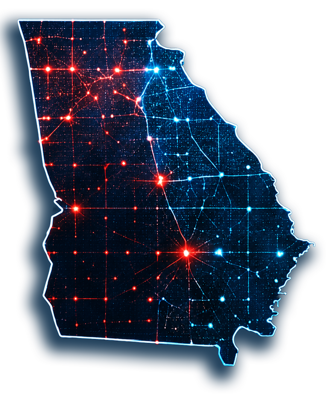 Georgia county intelligence map